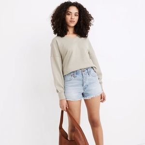 NWT Madewell Curvy Relaxed Denim Shorts Sz 27